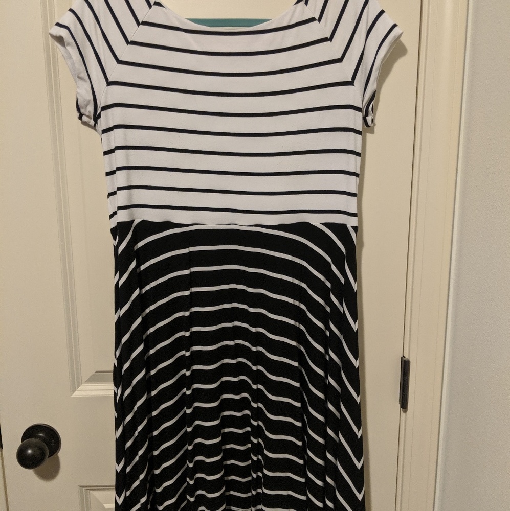Black and White stripped dress